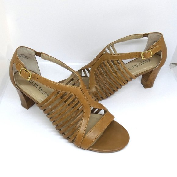 Open Toe Tan Sandals with 4" Heels 💚3 for $50 - Picture 2 of 6